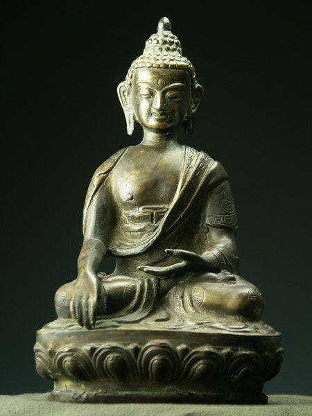 釈迦如来　黄銅製　一点もののサムネイル