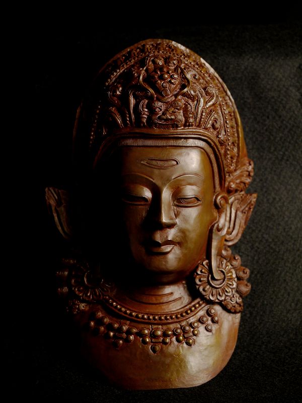 インドラ面 銅製打ち出し