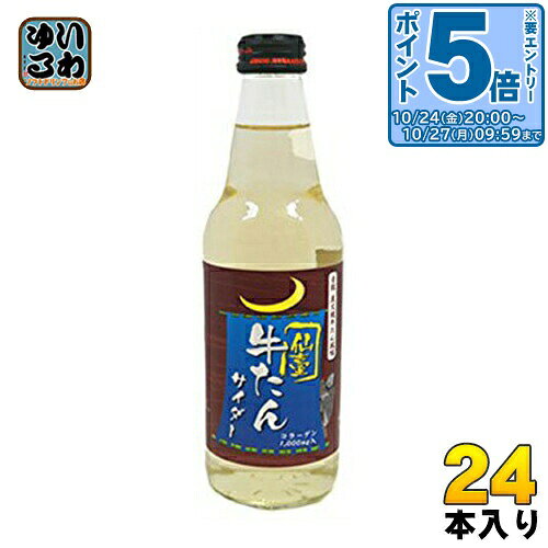 〔エントリーでポイント5倍！〕 トレボン食品 牛たんサイダー 340ml 瓶 24本入 〔炭酸飲料〕のサムネイル
