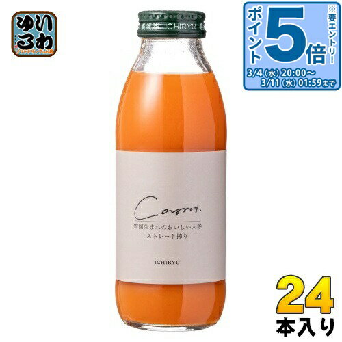 〔エントリーでポイント5倍！〕 いち粒 雪国生まれのおいしい人参ジュース 350ml 瓶 24本 (12本入×2 まとめ買い) 野菜ジュース ストレート