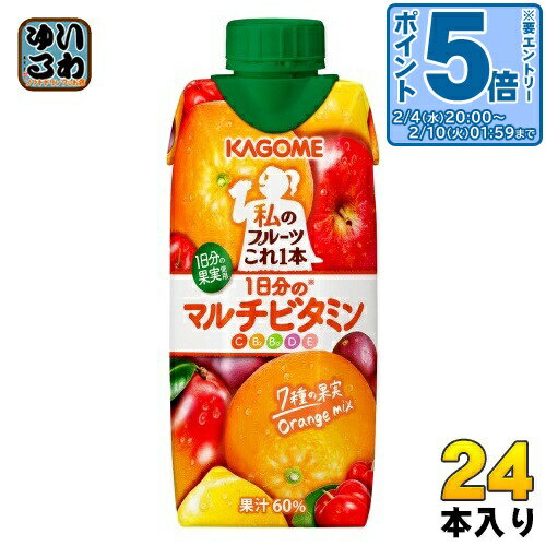 �k�G���g���[�Ń|�C���g5�{ �l �J�S�� ���̃t���[�c�����{ 1�����̃}���`�r�^�~�� 330ml ���p�b�N 24�{ (12�{���~2 �܂Ƃߔ���) �ʏ`���� �t���[�c�W���[�X �ʏ`60%