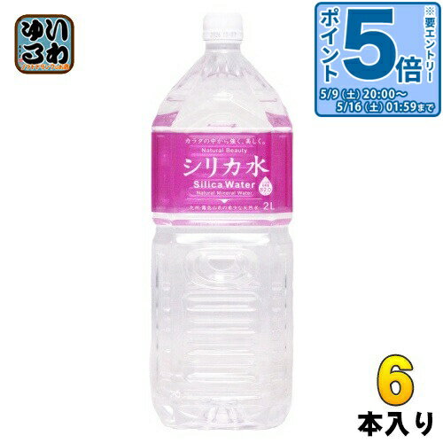 Mineral Water - 〔エントリーでポイント5倍！〕 友桝飲料 シリカ水 2L ペットボトル 6本入 ミネラルウォーター 水 天然水 軟水