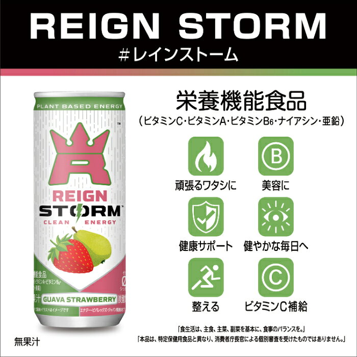 アサヒ レインストーム グァバストロベリー 250ml 缶 90本 (30本入×3 まとめ買い) 炭酸飲料 エナジードリンク 栄養機能食品 ゼロシュガー nakae-10046422 いわゆるソフトドリンクのお店 サンプル画像3