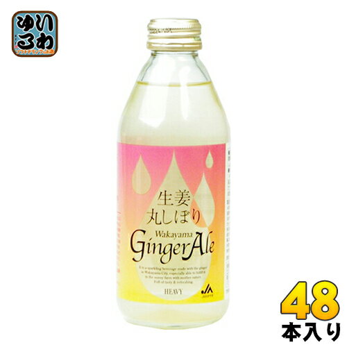 JAわかやま 生姜丸しぼり ジンジャーエール 250ml 瓶 48本 (24本入×2 まとめ買い) ジンジャエール 〔炭酸飲料〕