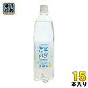 友桝飲料 蛍の郷の天然水スパークリング 1L ペットボトル 15本入 〔炭酸水 炭酸飲料〕