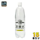 友桝飲料 強炭酸水 1L ペットボトル 15本入 炭酸飲料 炭酸水 強炭酸 無糖