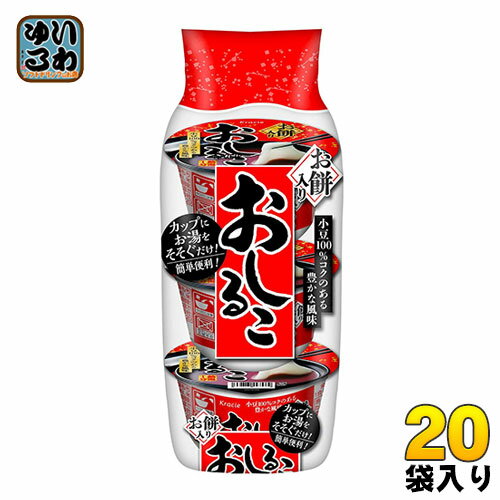 クラシエ カップおしるこ 3個パック×20袋入〔おもち 小豆100％ お汁粉 小豆 おもち入り ぜんざい〕