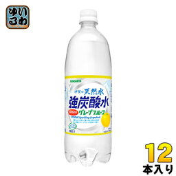 サンガリア 伊賀の天然水炭酸水グレープフルーツ 1L ペットボトル 12本入 〔炭酸水〕