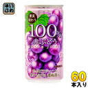サンガリア 果実味わう 100%赤ぶどうジュース 190g 缶 60本 (30本入×2 まとめ買い) 〔果汁飲料〕(4)