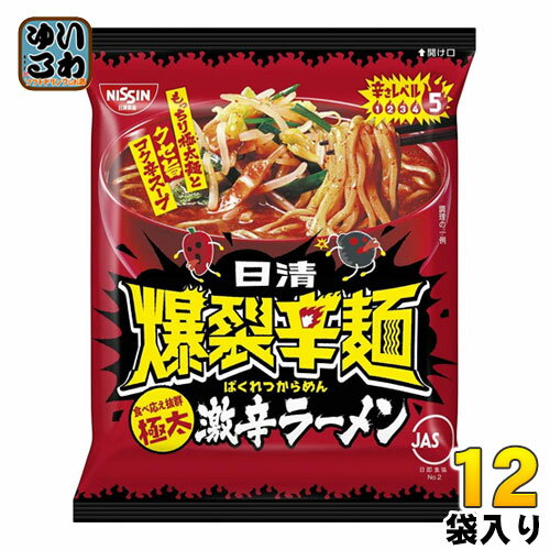 日清食品 日清爆裂辛麺 極太激辛ラーメン 109g 12袋入