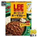 グリコ LEEガーリックキーマカレー辛さ×12倍 150g パウチ 30個 (10個入×3 まとめ買い)