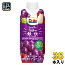 雪印メグミルク Dole Juicy Plus 1日分の鉄分 330ml 紙パック 36本 (12本 ...