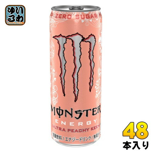 アサヒ モンスター ウルトラ ピーチーキーン 355ml 缶 48本 (24本入×2 まとめ買い) ゼロカロリー エナジードリンク