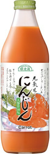 マルカイ 順造選 にんじん 1000ml 瓶 12本 (6本入×2 まとめ買い) 野菜ジュース