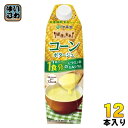 伊藤園 健康な食卓 コーンポタージュ 屋根型キャップ付き 1L 紙パック 12本 (6本入×2 まとめ買い) 栄養機能食品 スープ