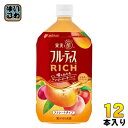 ミツカン フルーティス リッチ マンゴーピーチ ストレート 1000ml ペットボトル 12本 (6本入×2 まとめ買い) 酢飲料 ストレートタイプ 桃 ビネガー