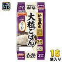 テーブルマーク 新潟県産 大粒ごはん 180g 3食セット×16袋 (8袋入×2 まとめ買い) 非常食 レトルト インスタント パックご飯