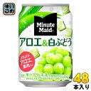 コカ・コーラ ミニッツメイド アロエ＆白ぶどう 280g 缶 48本 (24本入×2 まとめ買い) 果汁飲料 栄養機能食品 アロエ 白ぶどう