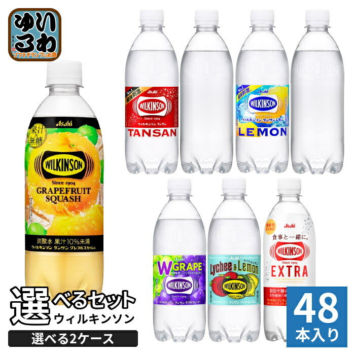 ウィルキンソン タンサン レモン 他 490ml 500ml ペットボトル 選べる 48本 (24本×...
