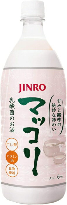 いわゆるソフトドリンクのお店の眞露 JINRO マッコリ 1L ペットボトル 15本入 韓国酒 乳酸菌のお酒 ジンロ｜アングル2