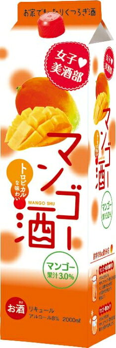 いわゆるソフトドリンクのお店のサクラオ 女子美酒部 マンゴー酒 2L 紙パック 6本入｜アングル2