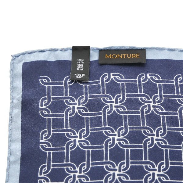 【SALE20】MONTURE モンチュール シルク ポケットチーフ チェーン MON/CHI37S EF