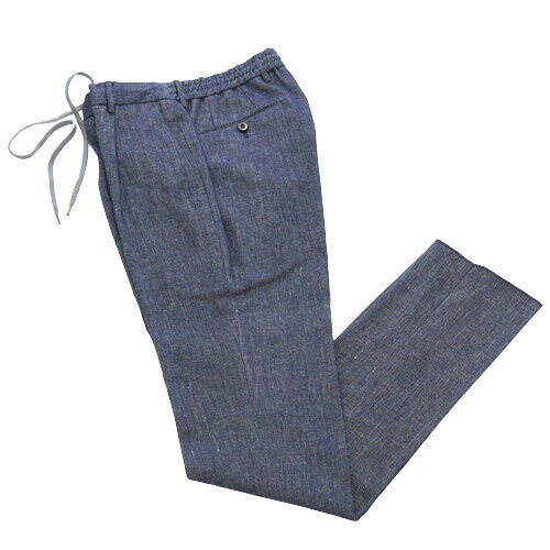 PT TORINO ピーティートリノ  デニム コットンリネン ストレッチパンツ ドローコード 1プリーツ SLIM JOGGER 1P SLIM FIT