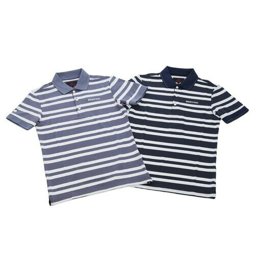 BRIEFING GOLF ブリーフィングゴルフ  ポロシャツ ストレッチ ボーダー メタリックロゴ MENS STRIPE POLO BRG231M11