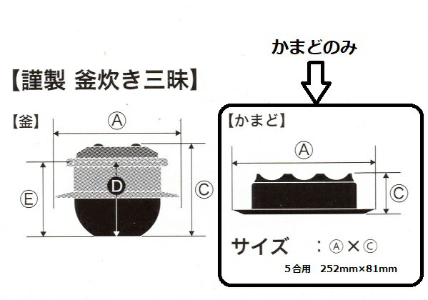 部品販売かまど（吹きこぼれ受け）のみの販売です。5合用【日本製】 ウルシヤマ金属　釜炊き三昧　5合用　かまど　吹きこぼれ受け　部品販売