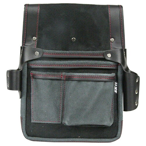 SK11 マチ付革製釘袋BLホルダーH