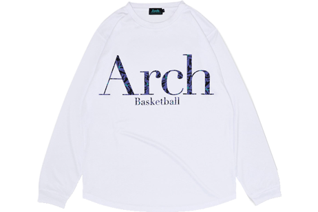 Arch[アーチ] Arch brushed bloom L/S tee / アーチ ブラッシュド ブルーム ロングスリーブTシャツ【T323-108】（Arch アーチ メンズユニセックスロングスリーブ長袖Tシャツ ホワイト）