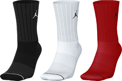 JORDAN[ジョーダン] ジョーダン エブリデイ クラッシュ ポリ クルー ソックス 3足パック【DX9632】（JO..