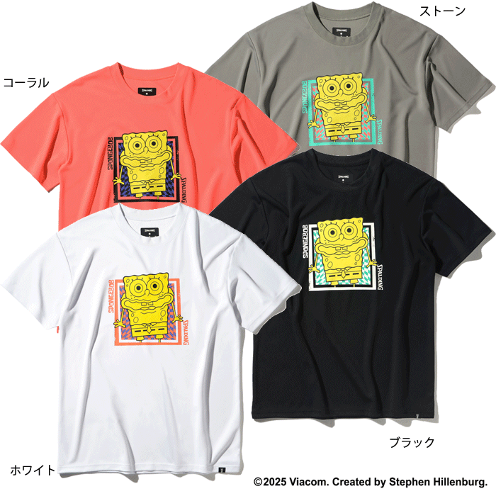 SPALDING[スポルディング] Tシャツ スポンジ・ボブ チェッカーフラッグ【SMT25046S】（メンズ ユニセッ..