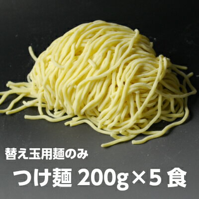 替え玉用つけ麺 専用麺 5食 麺だけ別売り♪（※こちらは 麺のみの販売となっておりますのでスープは付きません。予めご了承ください。）製麺所 付け麺