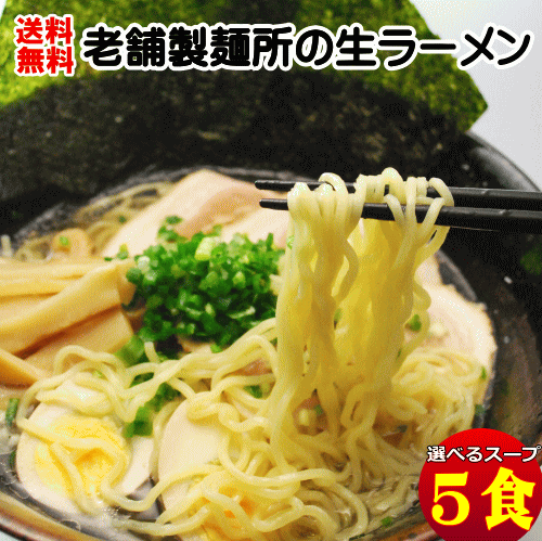 乐天商城 - 【送料無料】お試し生ラーメン5食セット　初めての方にオススメ！