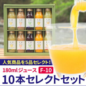 果樹ある生活　180mlジュース10本ギフトF　(F10)　　なかひら農場TEL:0265363206　　　　　　　　　　　　送料無料 製造直販 なかひら農場 果樹ある生活