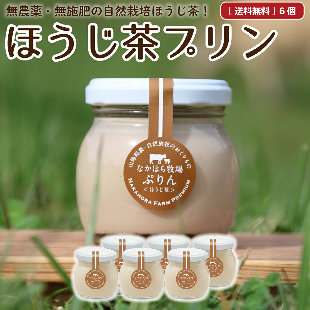 なかほら牧場 プリン 母の日 ギフト なかほら牧場 スイーツ プリン 送料無料 詰め合わせ ほうじ茶プリン 6個 濃厚 無添加 お菓子 マツコの知らない世界 瓶入り お取り寄せ ランキング 内祝 誕生日 熨斗 メッセージカード ［冷蔵］ nov pu gift