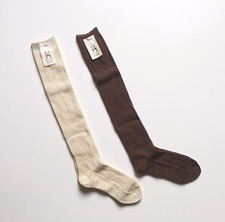 【2本までメール便可】french bull×natural standard オリジナル鹿の子編みオーバーニーソックスのサムネイル