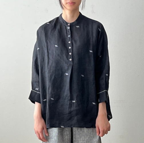 乐天商城 - 【sale】Artisav（アルティサブ）BIG SHIRT　LINEN JAMDAI　リネンプルオーバー