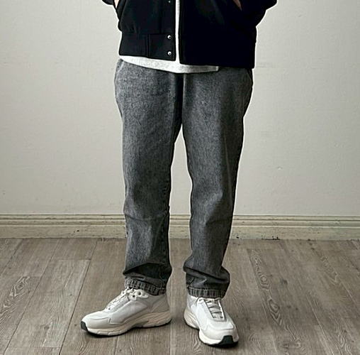 乐天商城 - Cookman(クックマン)　シェフパンツ 　Chef Pants Snow Washed Denim Blue / Denim Black　ユニセックス