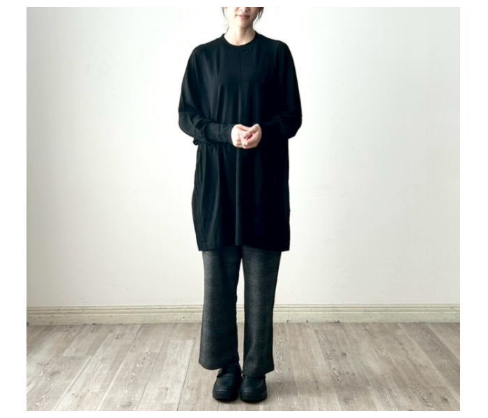 TISSU(ティシュ) ウォッシャブルウール天竺　ドルマンプルオーバー　UNIVERSAL TISSU