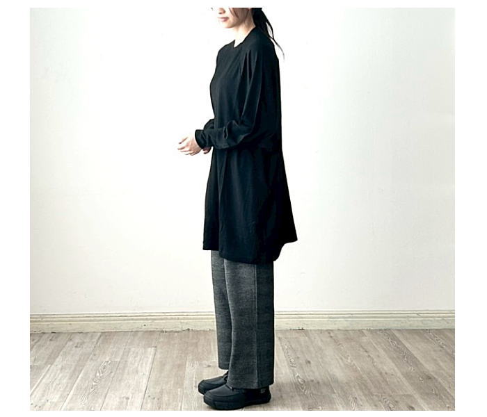 TISSU(ティシュ) ウォッシャブルウール天竺　ドルマンプルオーバー　UNIVERSAL TISSU