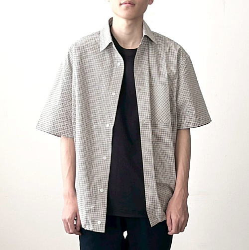 樂天商城 - SLICK(スリック)Mini Check Drastring Regular Collar Shirt　ミニチェックドローストリング レギュラーカラーシャツ