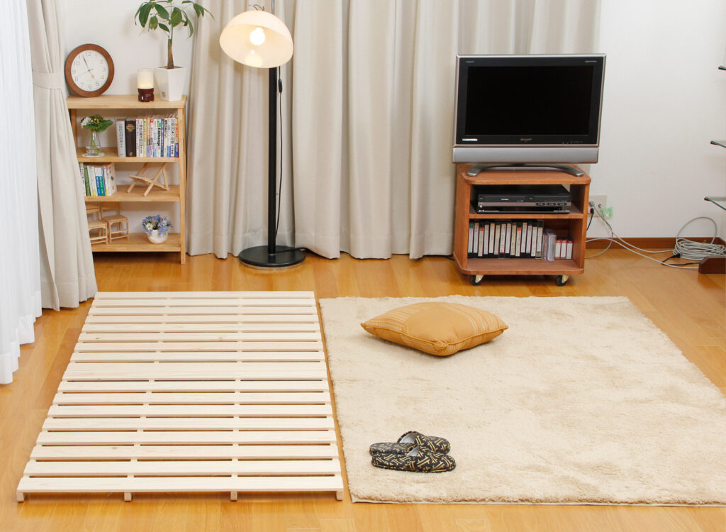中居木工 ひのきスノコマット 折りたたみベッド マットタイプ シングル 日本製 国産