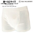 Rakuten 楽天ポイント5倍 メンズ シルク製 ボクサーパンツ【シルク100%】ホワイト M L 【下着 シルク肌着 絹 Silk 紳士 ブリーフ トランク...