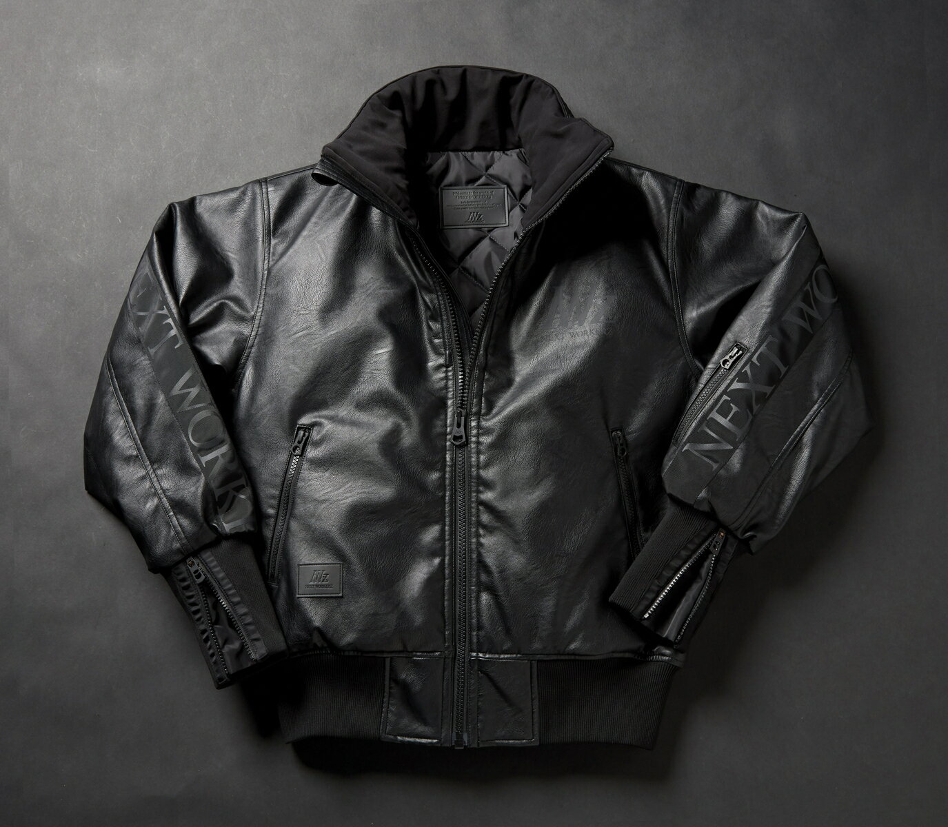 NEXTWORKERZ ネクストワーカーズ NWZSTANDJACKET NWZ スタンドジャケット 限定BLACKEDITION フェイクレザー 防寒ジャケット 中島商店 道内発送