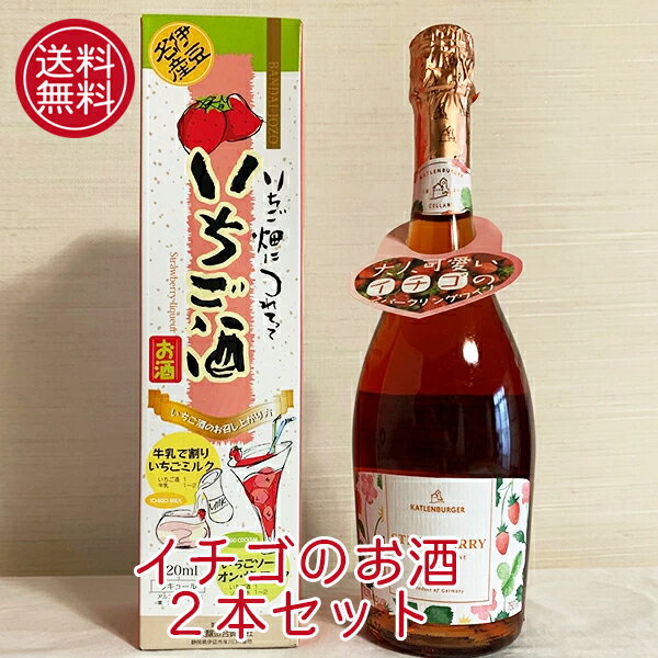 イチゴのお酒 2本セット ストロベリー スパークリング ワイン いちご畑に連れてって 苺 伊豆 お土産 プレゼント ギフト