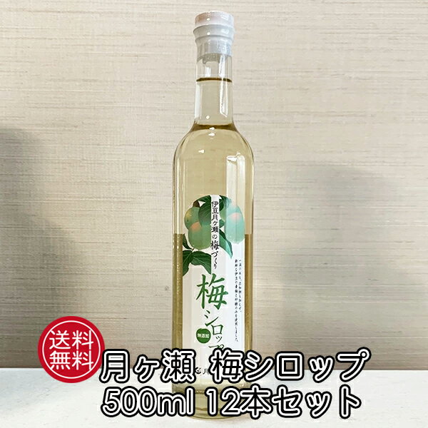 【本州・四国は送料無料】伊豆 月ヶ瀬 梅シロップ 500ml 12本 セット 1ケース 送料無料 月ヶ瀬梅林 梅の里 無添加 国産 梅ジュース ノンアルコール 伊豆 湯ヶ島 お土産 人気【ギフト対応】【メッセージカード対応】