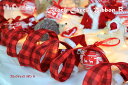 【創業70年！老舗クリスマスツリー専門店】 ブロックチェックリボンR【クリスマスオナメント　リボン】