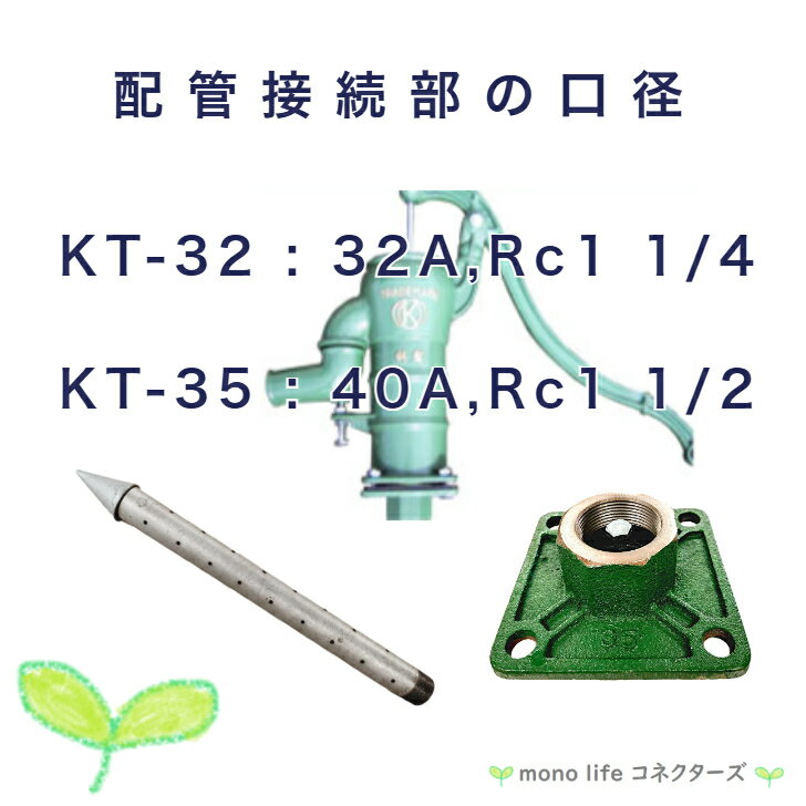慶和製作所 合ゴム手押しポンプ KT-32 KT-35 部材 打込式自在口ポンプ ガチャポン
